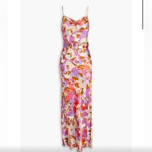 NICHOLAS Simone belted printed silk maxi dress sz 2